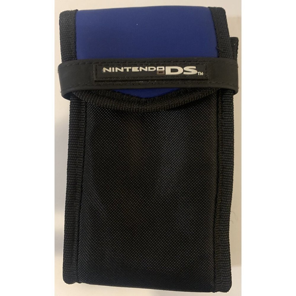 Nintendo DS Lite System Switch N Carry Travel Pouch Belt Loop Case Blue & Black